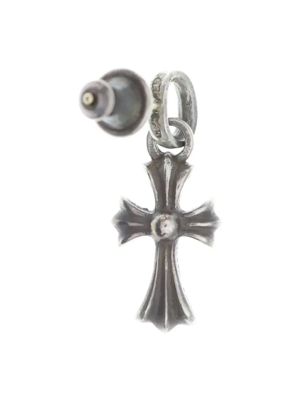 Chrome Hearts Bby Pprchn Baby Fat Cloth Drop Earrings Silver